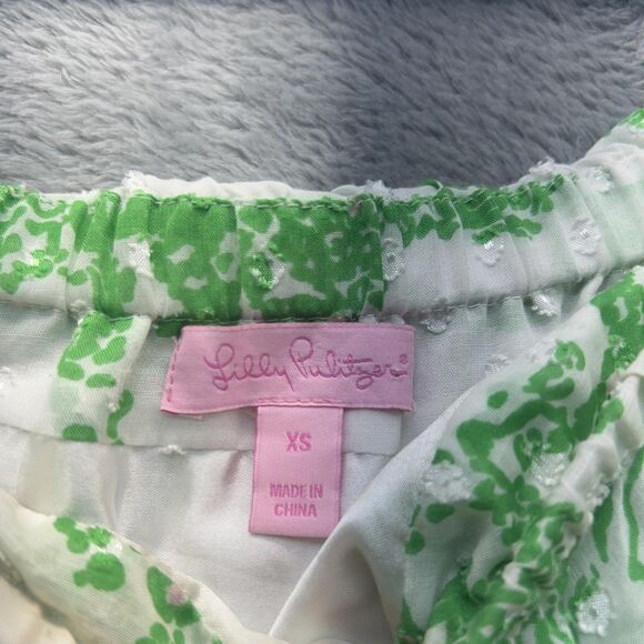 Lilly Pulitzer Darleena Maxi Dress Womens XS Green Off Shoulder Spring Fever - Picture 3 of 15